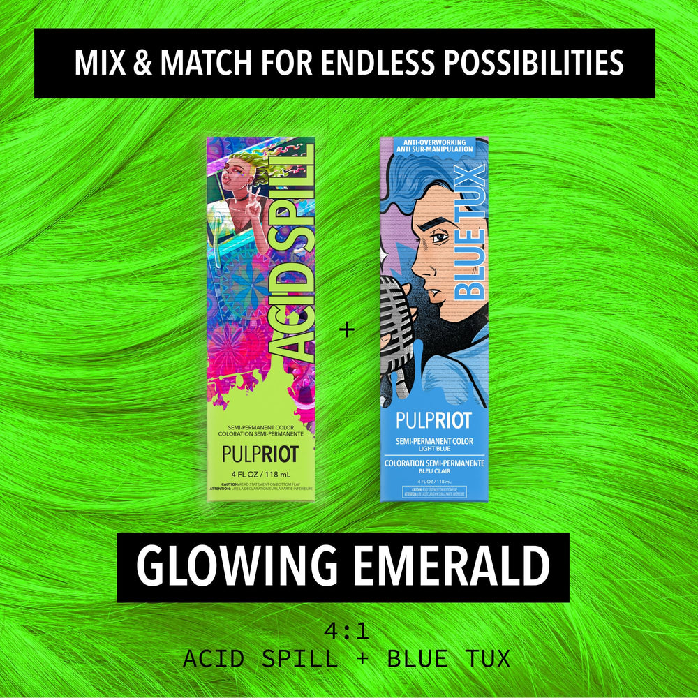 Pulp Riot being applied on model hair shows even coverage and conditioning