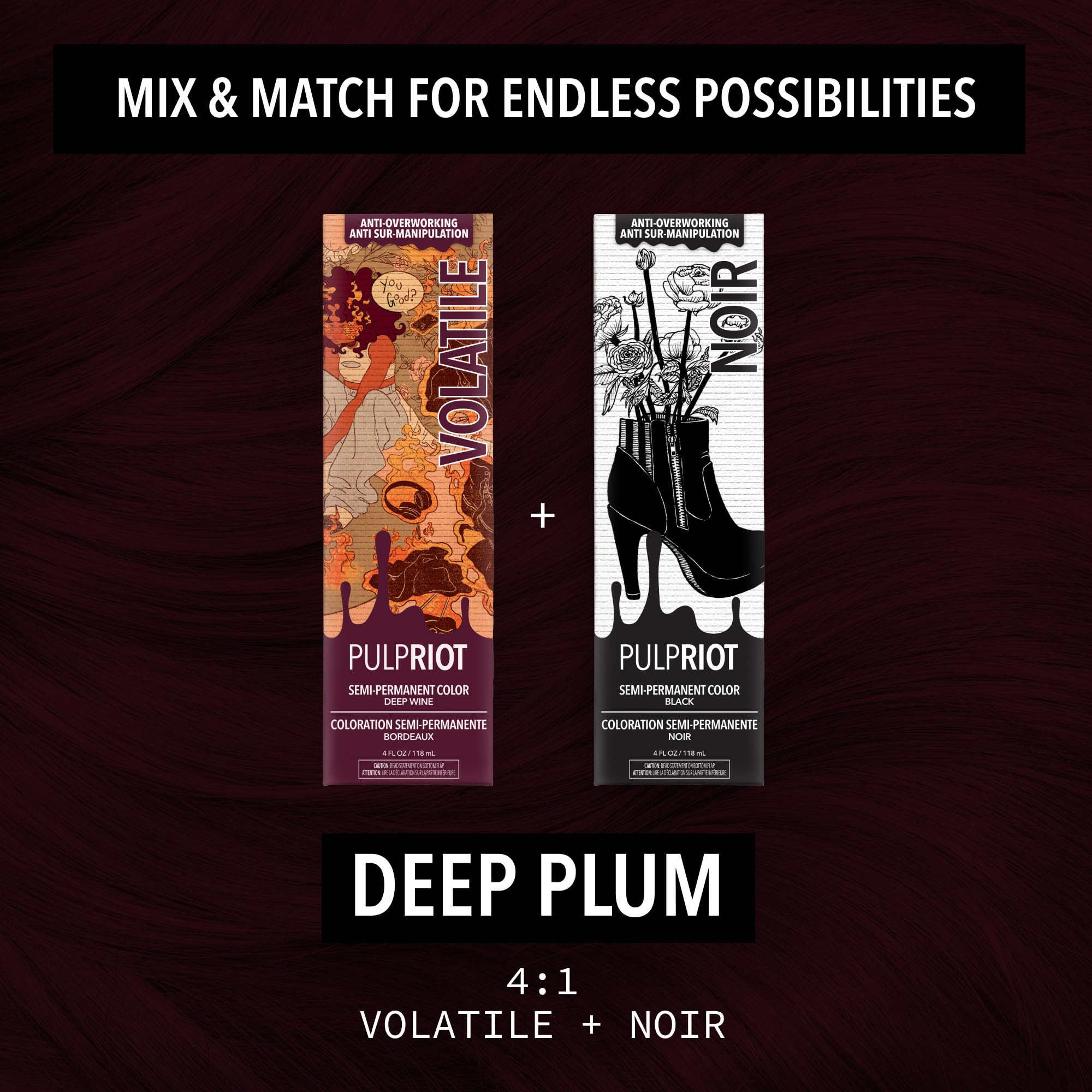 Pulp Riot 4 oz tube next to a ruler indicating compact size and travel-friendly benefit
