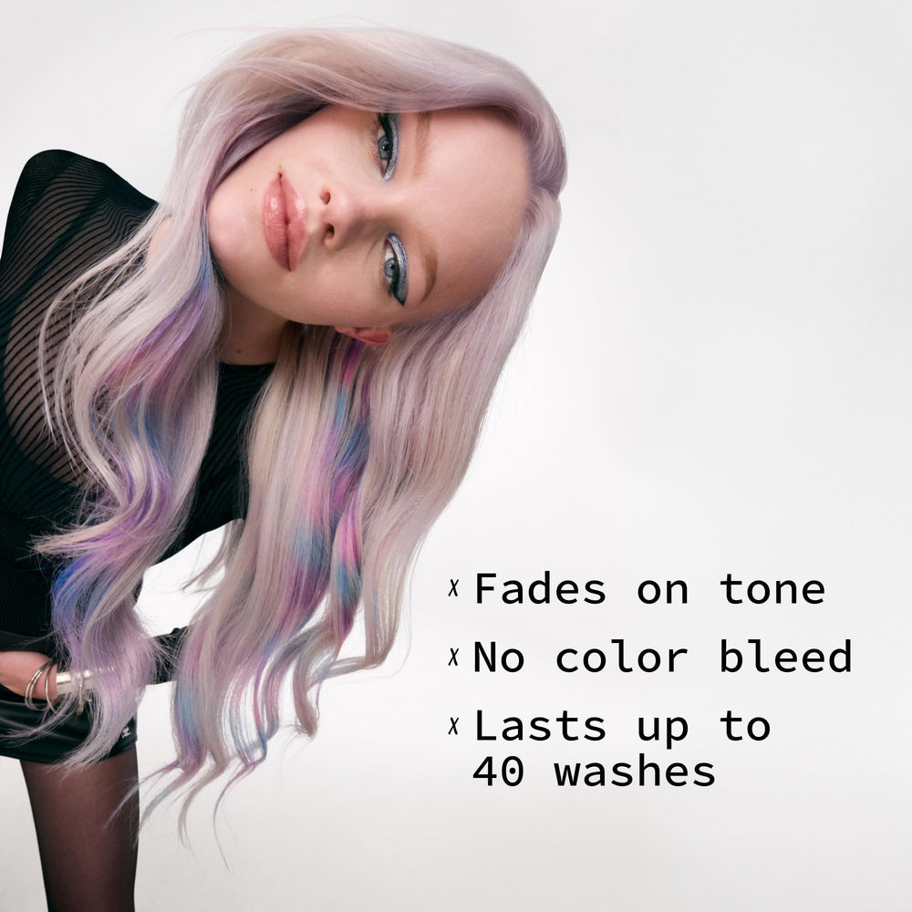 Pulp Riot Deep Aqua being applied with a brush showing precise coverage for even color