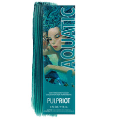 Pulp Riot Deep Aqua tube close-up highlighting applicator tip and easy-squeeze design for controlled use
