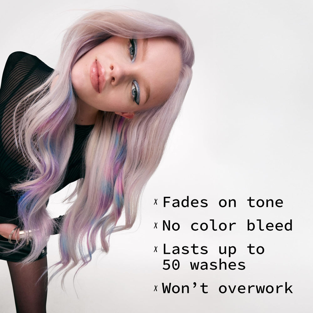 Pulp Riot being applied on hair foil showing even saturation and coverage benefit