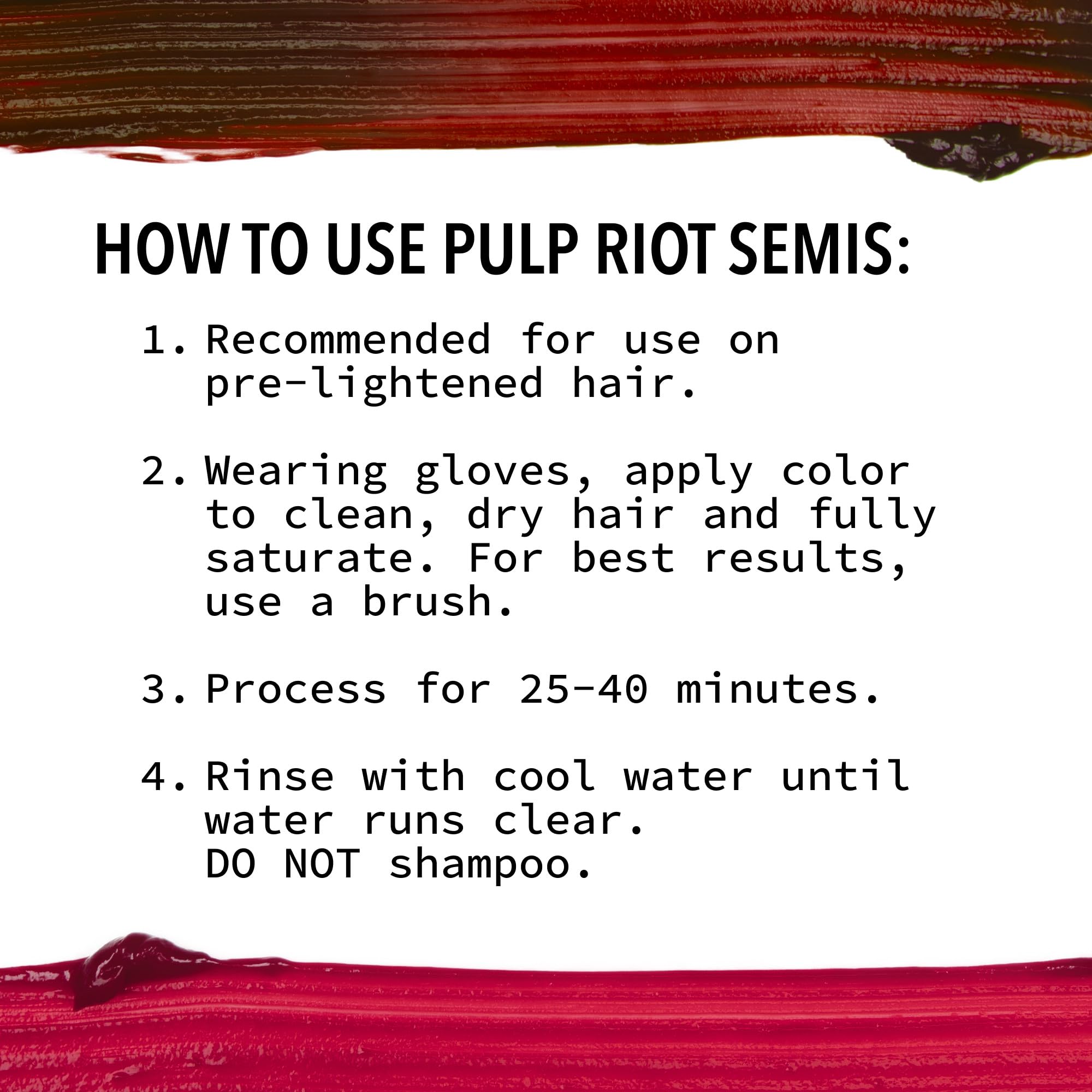 Pulp Riot label close-up proving vegan and free-from ingredients benefit