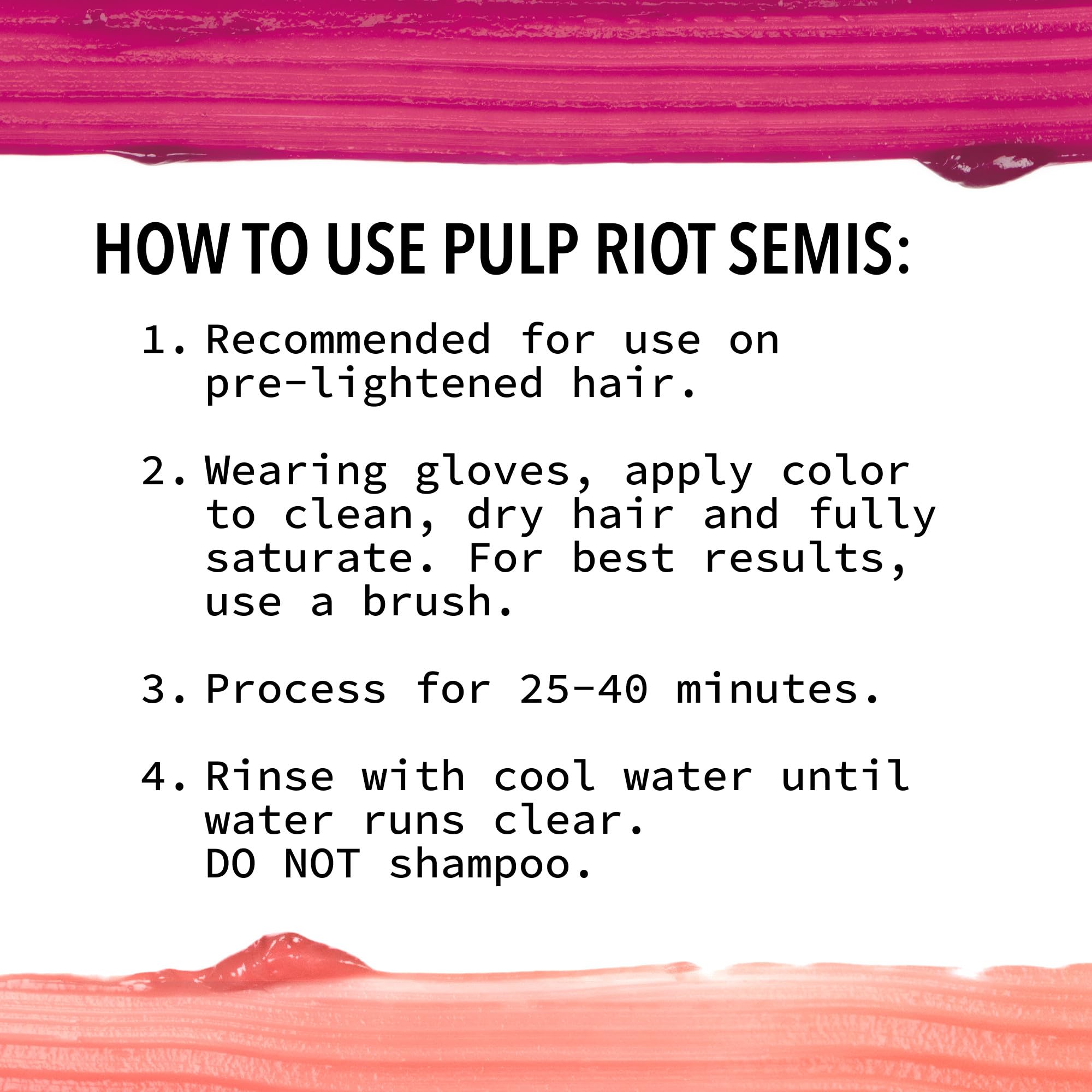 Pulp Riot magenta mixed with clear on palette illustrating custom blending flexibility