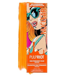 Pulp Riot front tube of Nuclear orange showing branding and bold color