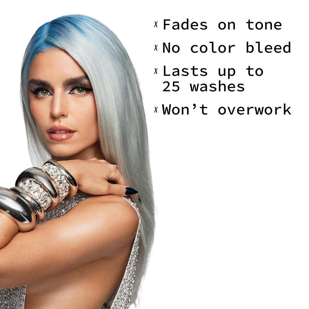Pulp Riot split before-and-after image highlighting vibrant, conditioned silver results
