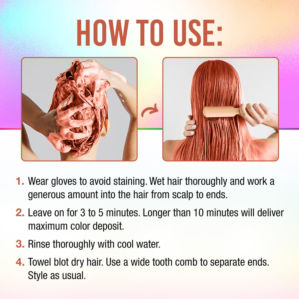 Punky after-wash hair with refreshed auburn tones and visible shine