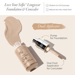 PÜR close-up of doe foot applicator for precise concealing and control