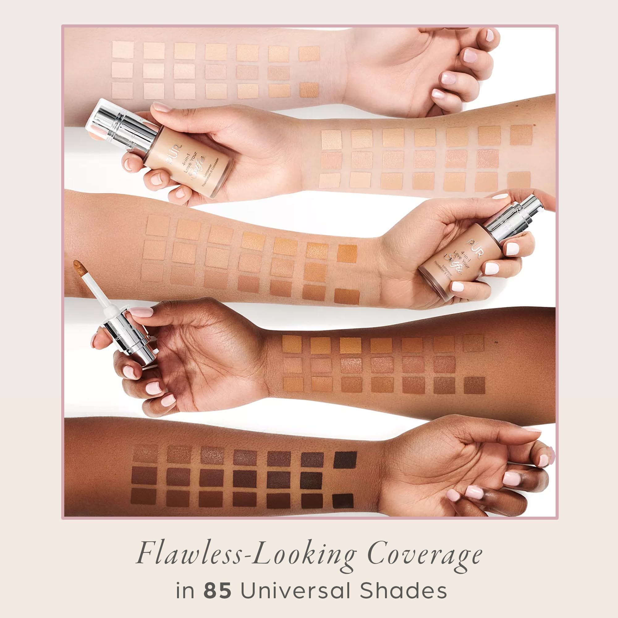 PÜR Love Your Selfie in-use application by makeup artist for natural coverage