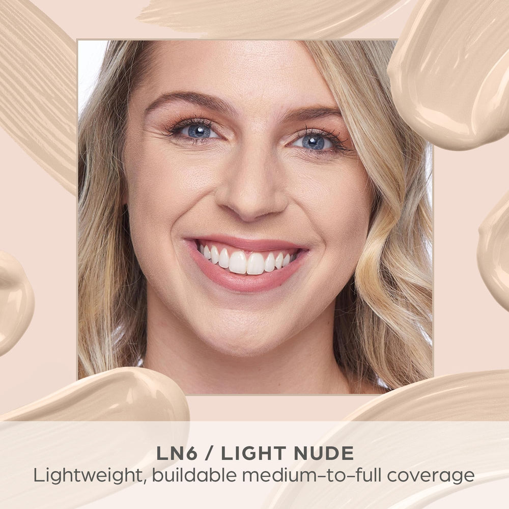 Creamy swatch of PÜR MINERALS concealer texture demonstrating blendable coverage