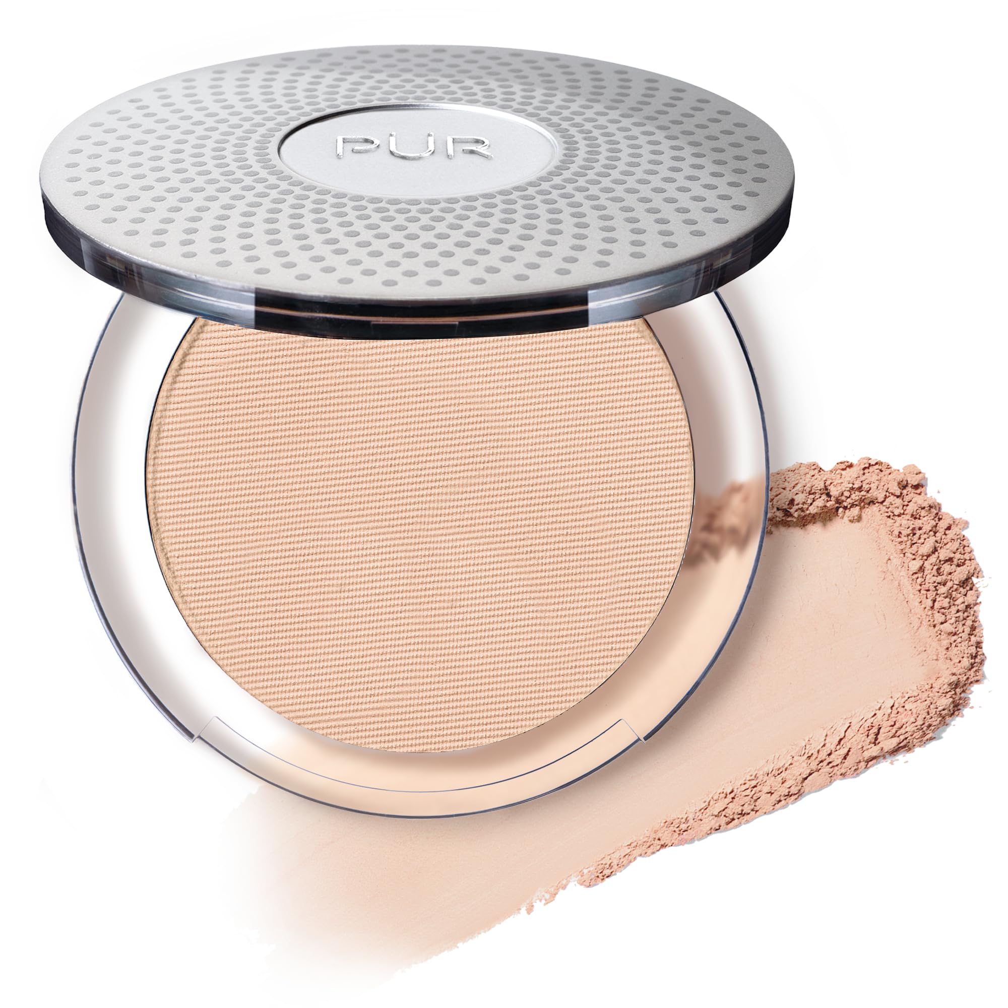 PÜR MINERALS compact front packaging showing clean design and portability benefit