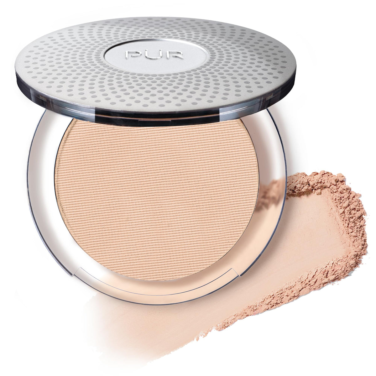 PÜR MINERALS compact front packaging showing clean design and portability benefit