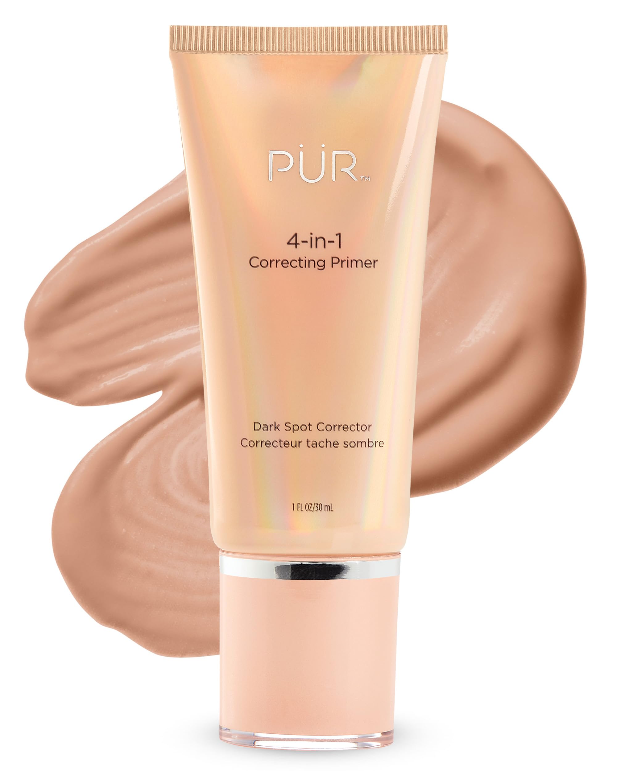 PÜR MINERALS front packaging showing peach corrector and product benefit