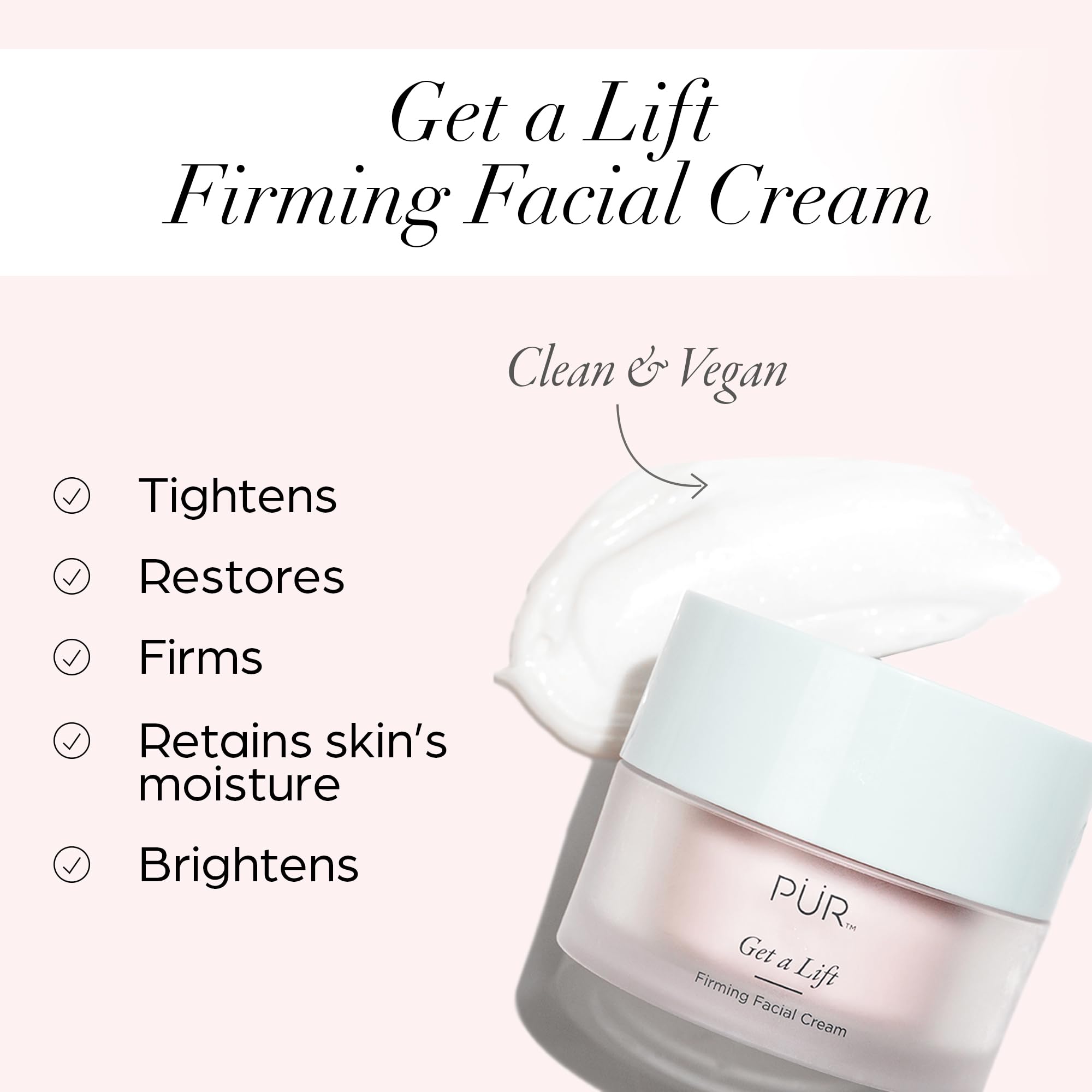 PÜR MINERALS close-up of cream texture highlighting smooth, fast-absorbing finish