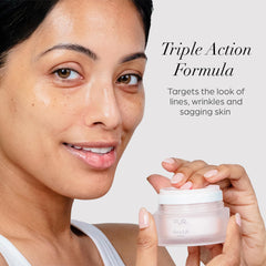 PÜR MINERALS open jar showing cream consistency and easy application benefit