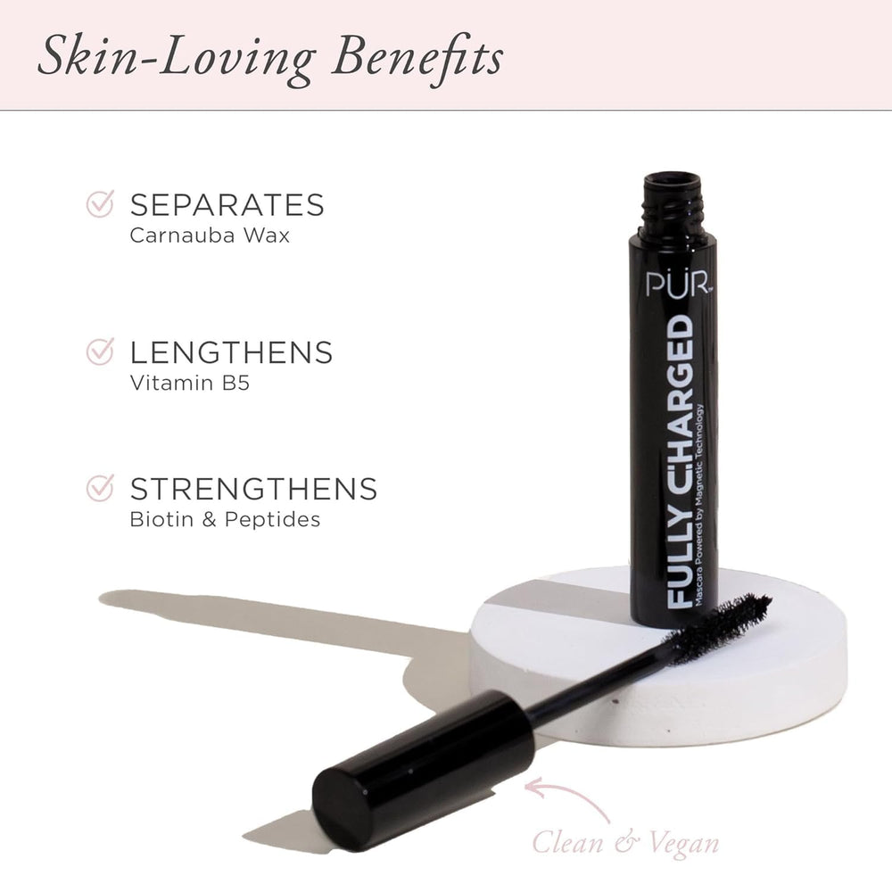 PÜR MINERALS texture swatch on skin showing smooth volumizing finish