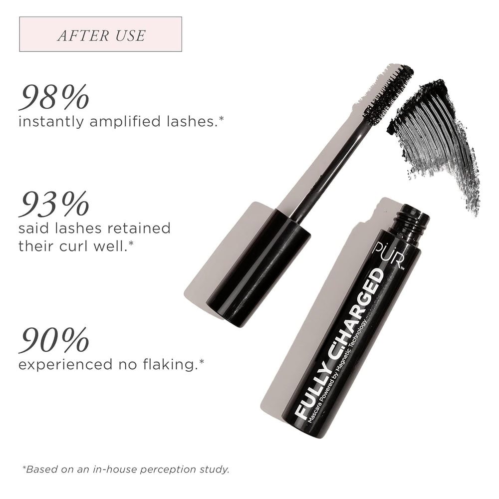 PÜR MINERALS mascara tucked in a purse for travel-ready convenience