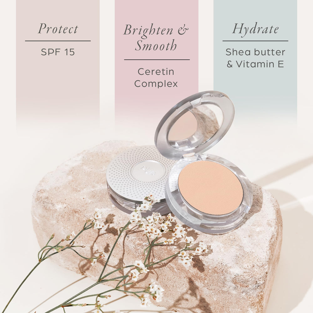 PÜR MINERALS porcelain shade swatch on wrist showing true color match benefit for fair skin