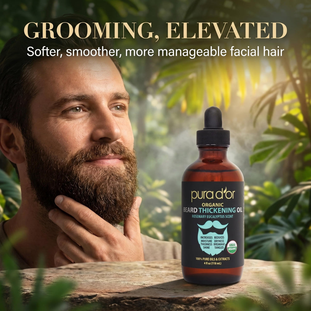 PURA D'OR oil texture on hand absorbing quickly for non-greasy finish
