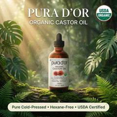 PURA D'OR close-up oil texture highlighting cold-pressed richness and nutrients