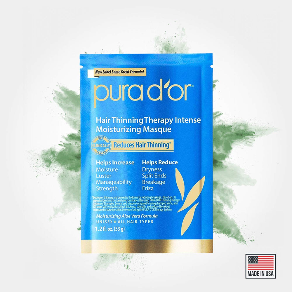 PURA D'OR transformed hair lifestyle shot showing smoother shinier hair