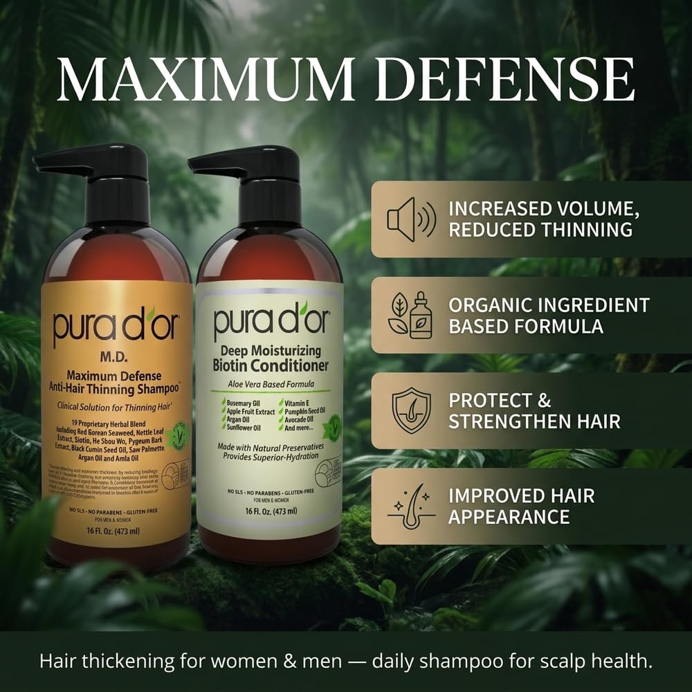 PURA D'OR shampoo being applied to wet hair demonstrating gentle cleansing benefit