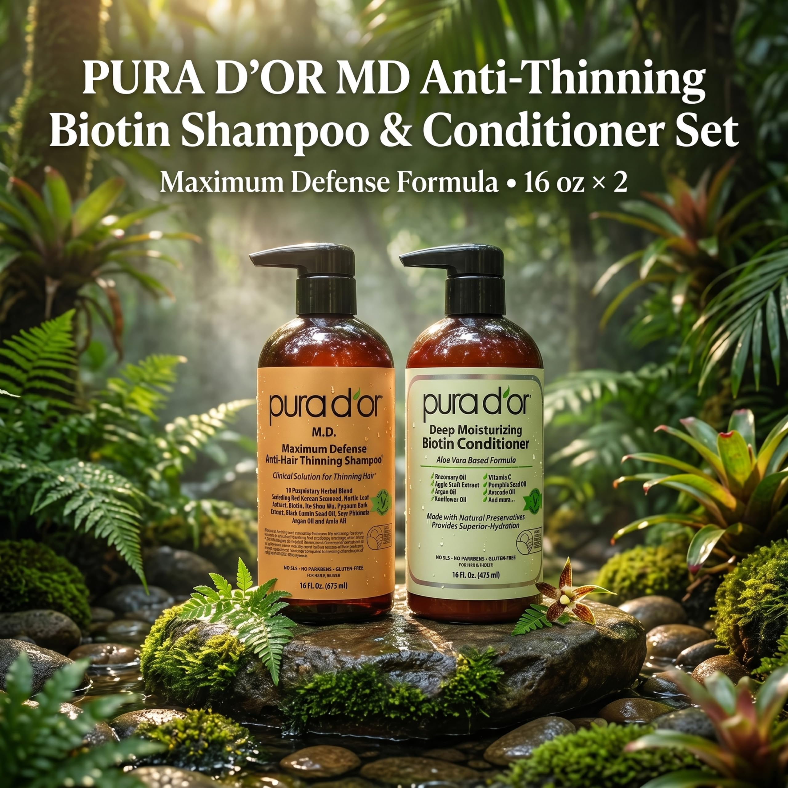 PURA D'OR creamy conditioner texture close-up highlighting moisturization benefits