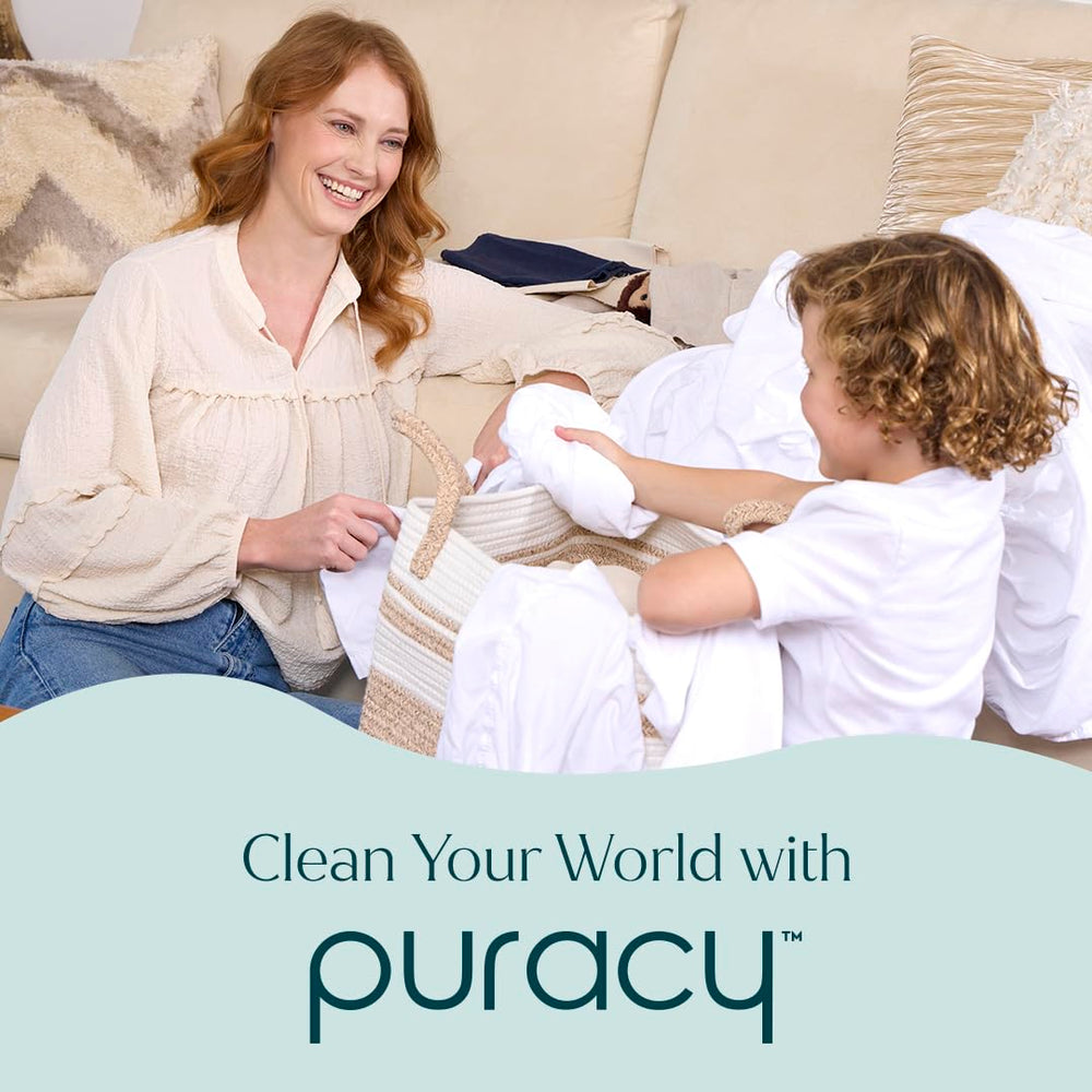 Puracy in a bathroom lifestyle setting showing family-friendly benefits