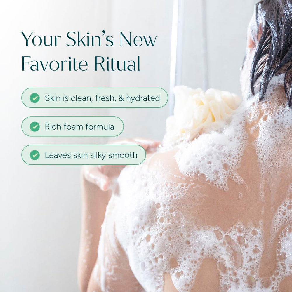 Puracy pump dispensing gel with lather demonstrating easy application benefit