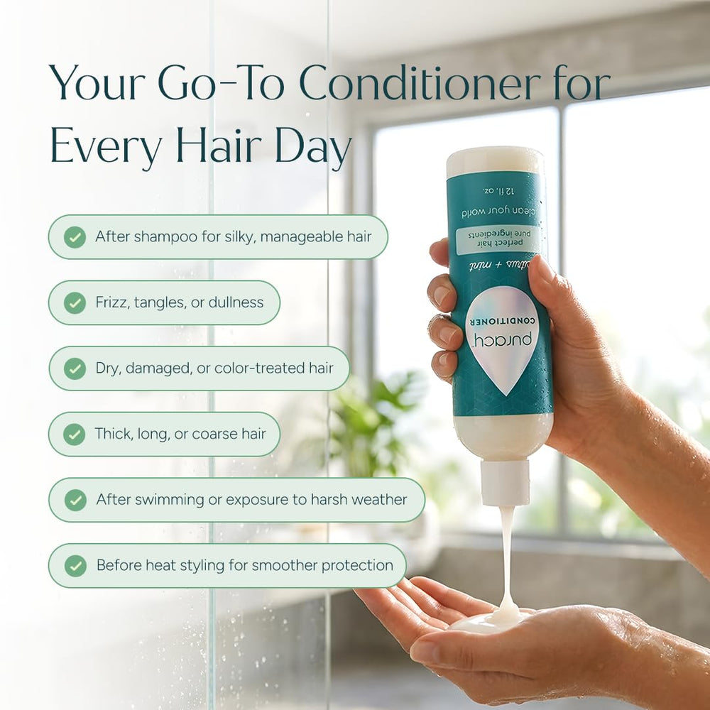 Puracy product label and ingredient list highlighting natural formula benefit