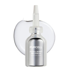 PURCELL bottle front view showing clean probiotic serum packaging and calming design