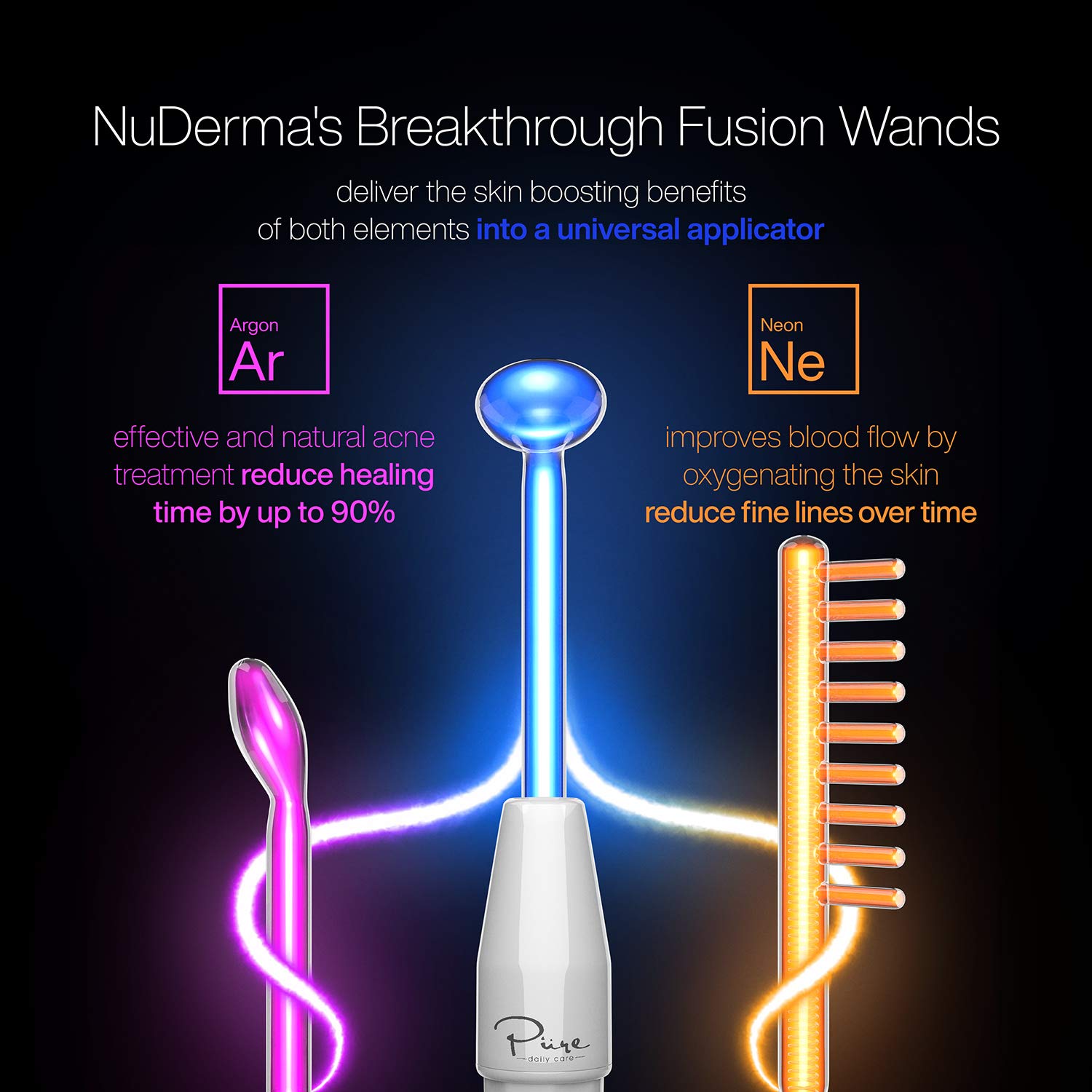 Pure Daily Care bent wand detail showing precision reach for facial contours