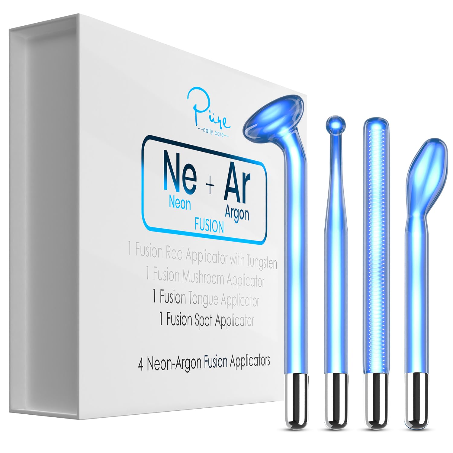 Pure Daily Care front view of four fusion wands showing compatibility and kit convenience