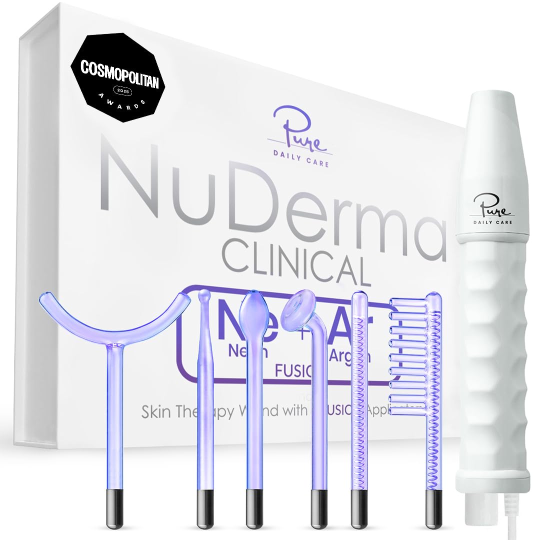Pure Daily Care NuDerma Clinical front view showing wand and kit benefits