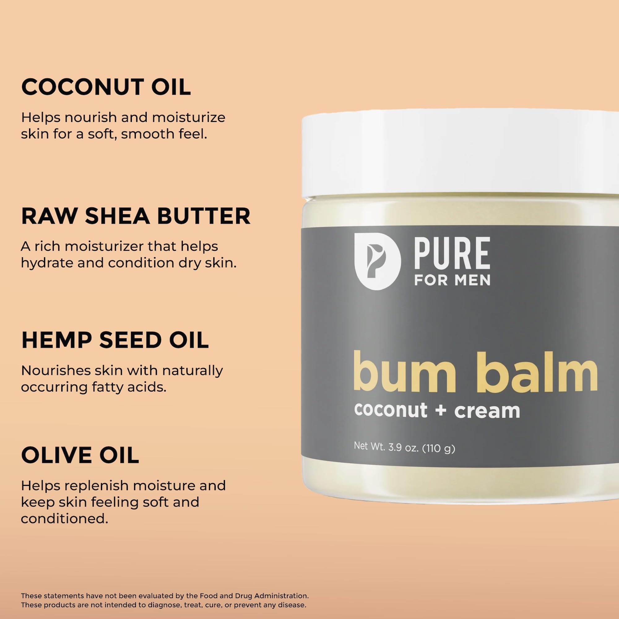 Pure for Men balm being applied to inner thigh to prevent chafing