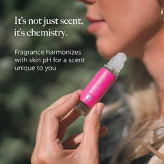 Pure Instinct oil texture detail highlighting silky essential oil finish