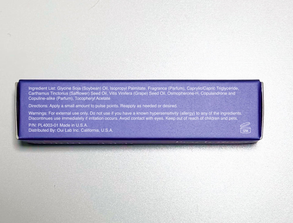 Pure Instinct SURRENDER cap and roller ball detail illustrating smooth application