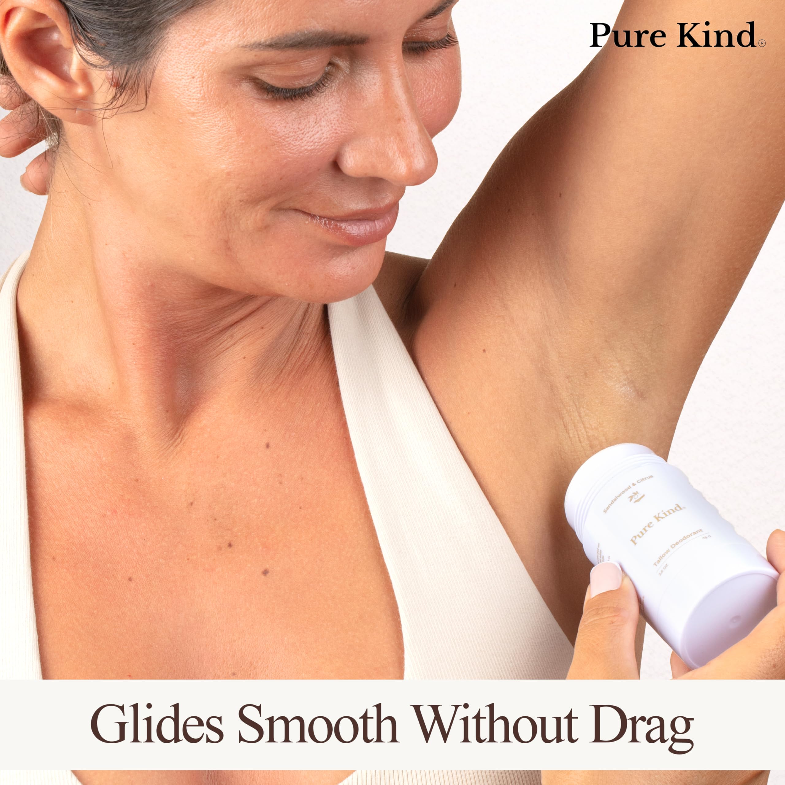 Pure Kind application close-up on underarm demonstrating gentle non-irritant use
