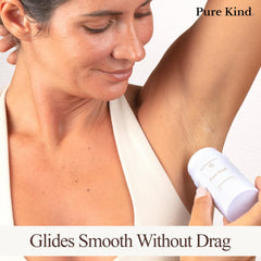 Pure Kind application close-up on underarm demonstrating gentle non-irritant use
