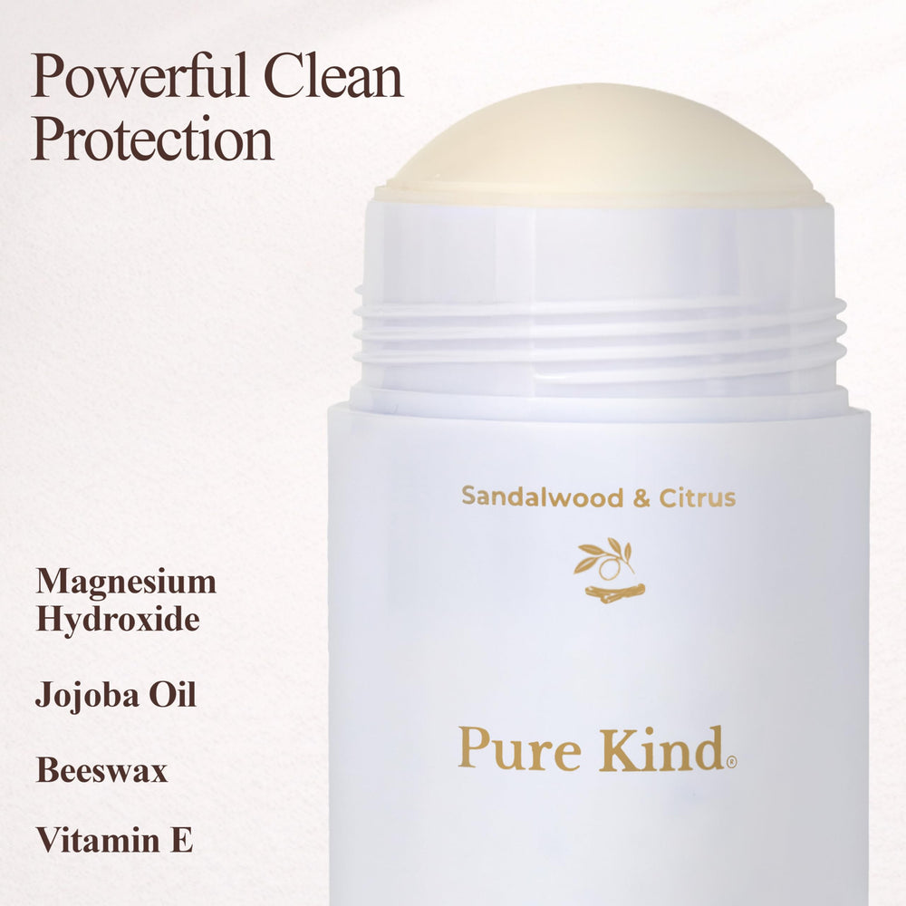 Pure Kind open stick close-up showing smooth balm texture for easy glide