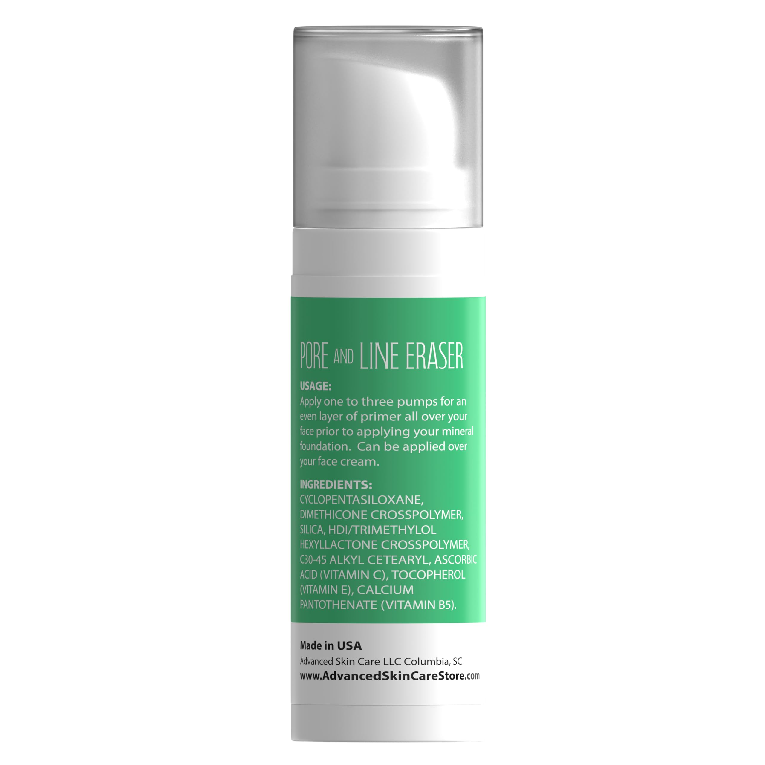Pure Minerals blended primer with foundation comparison showing improved finish and longevity