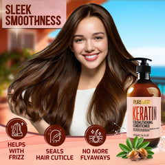 PURE NATURE LUX SPA conditioner in hands showing smooth application