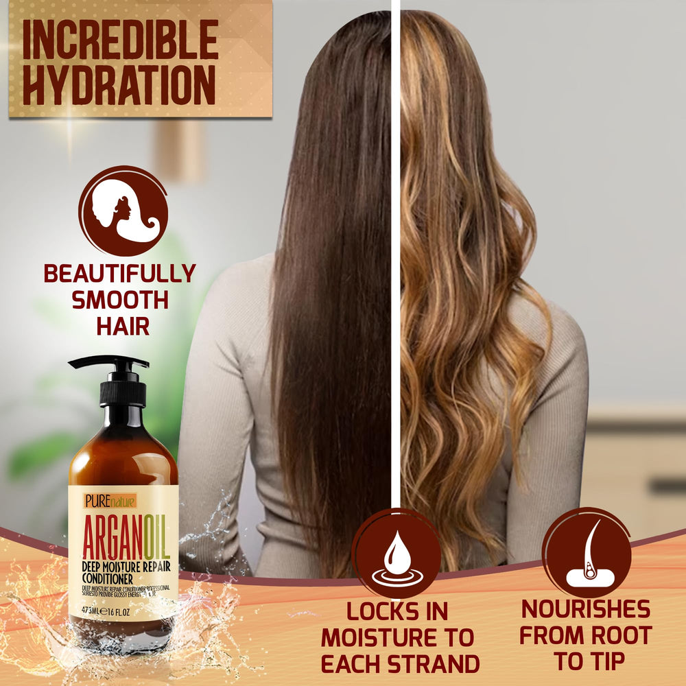 PURE NATURE LUX SPA applying conditioner to wet hair for smoother strands