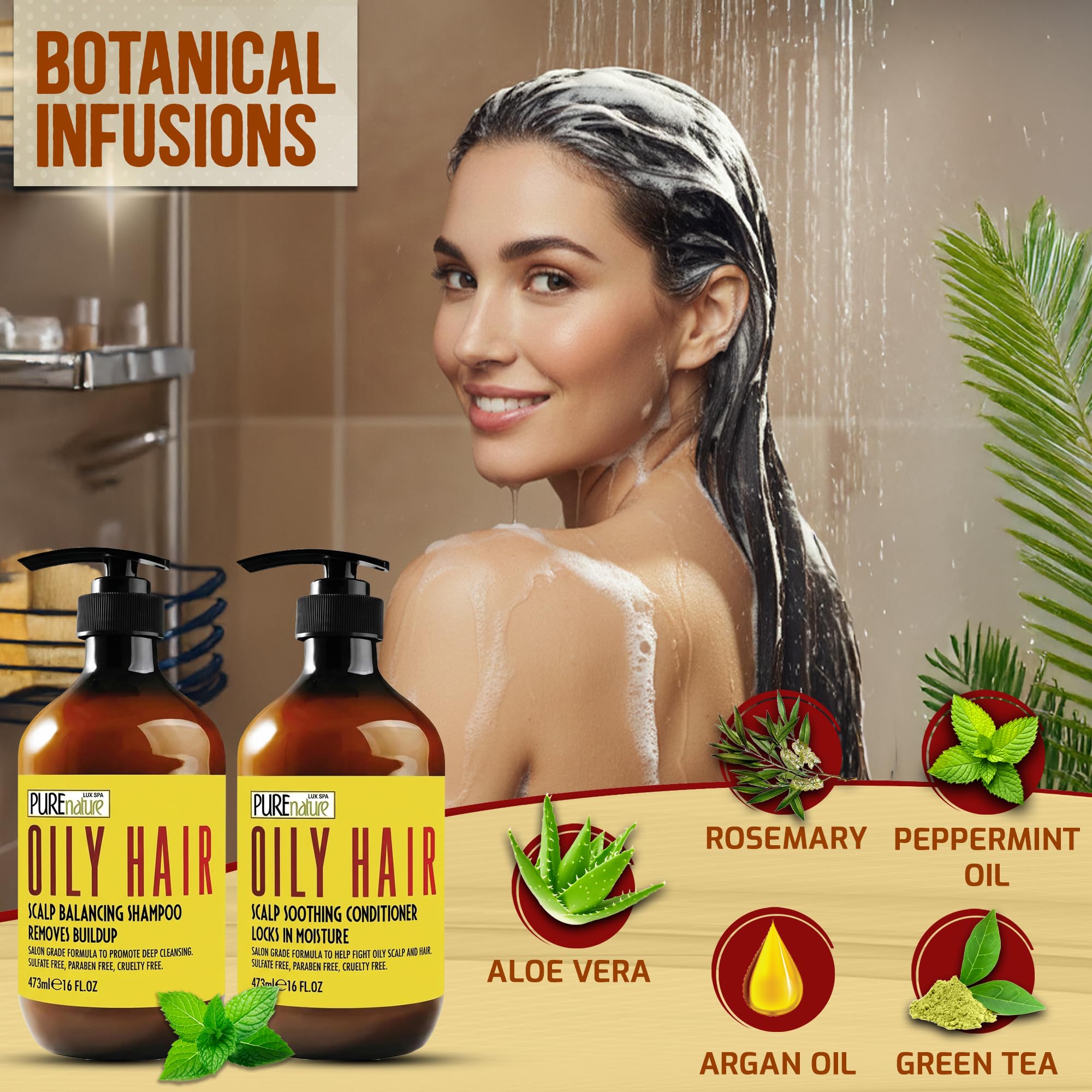 PURE NATURE LUX SPA conditioner texture focused on lightweight hydration