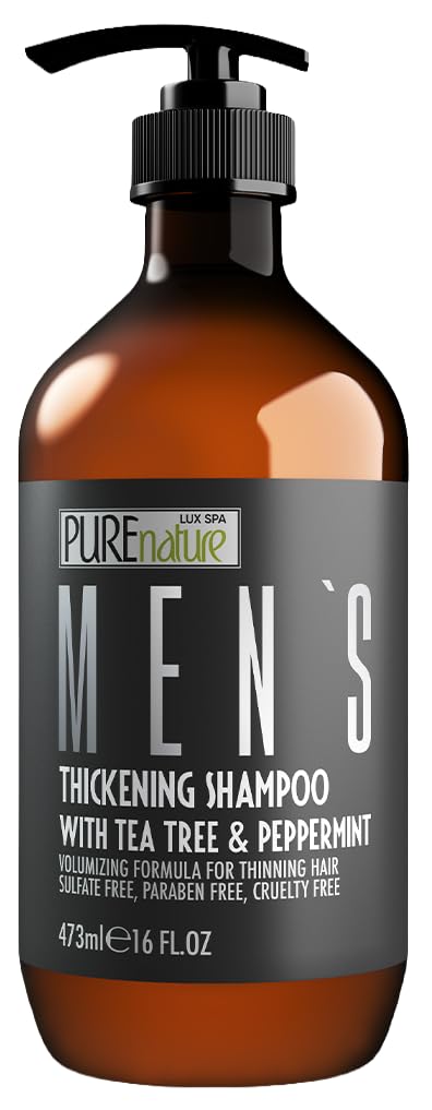 PURE NATURE LUX SPA front bottle showing product and volume benefit