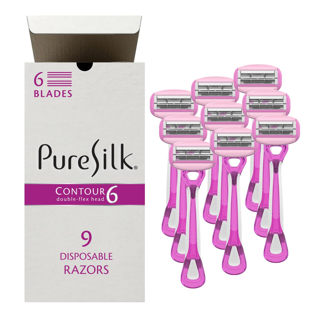 Pure Silk front packaging showing three-pack and razor benefits