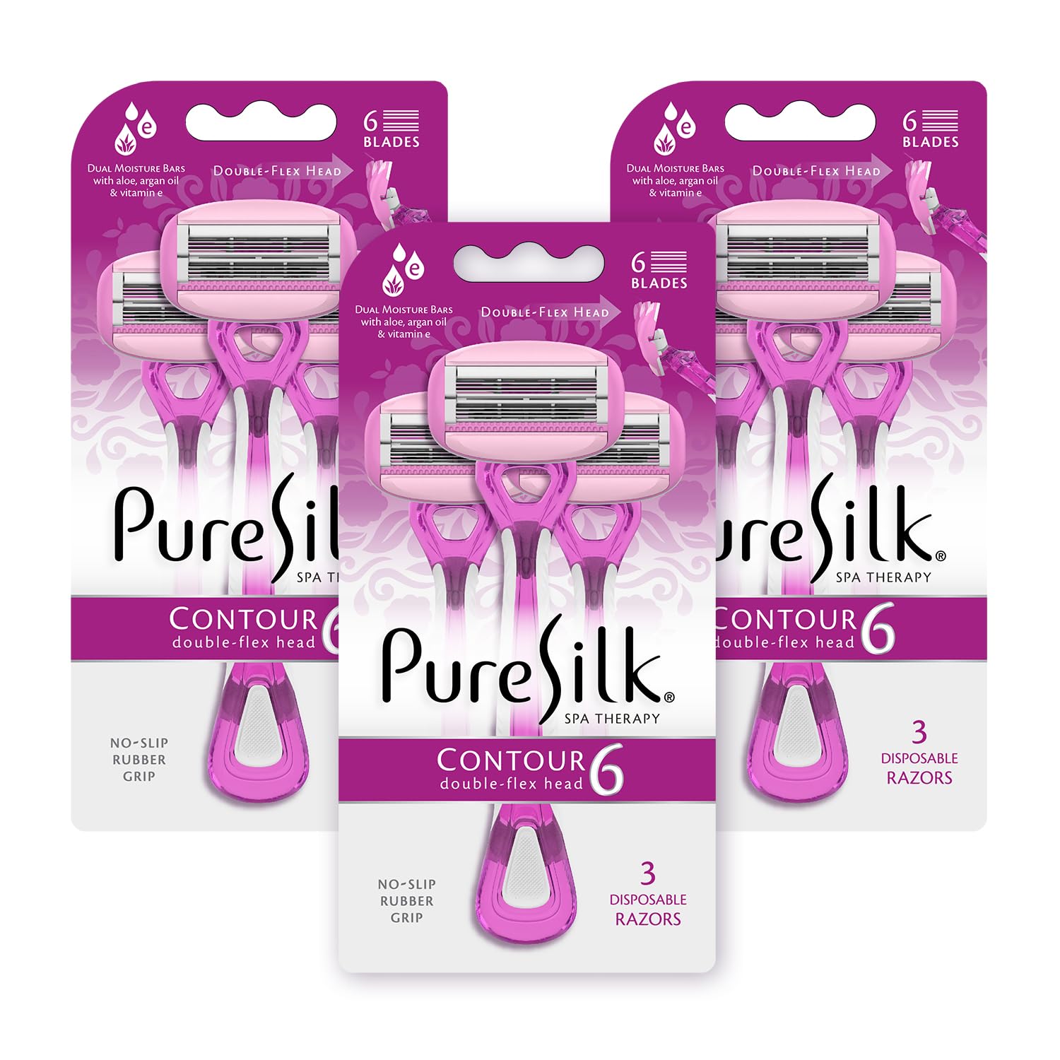 Pure Silk three-pack layout for travel and home convenience