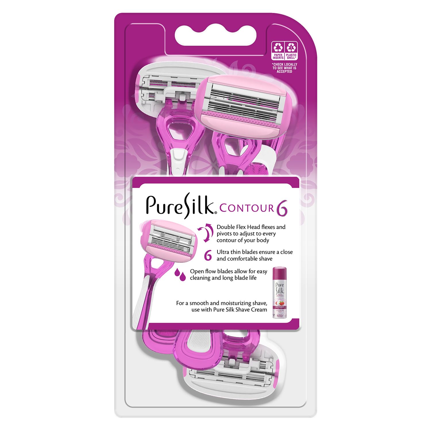 Pure Silk size comparison showing razor scale and portability