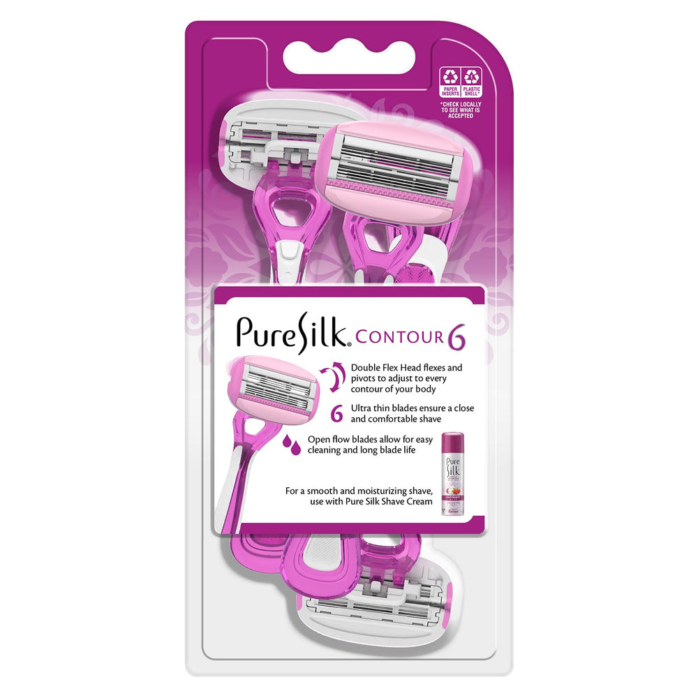 Pure Silk size comparison showing razor scale and portability
