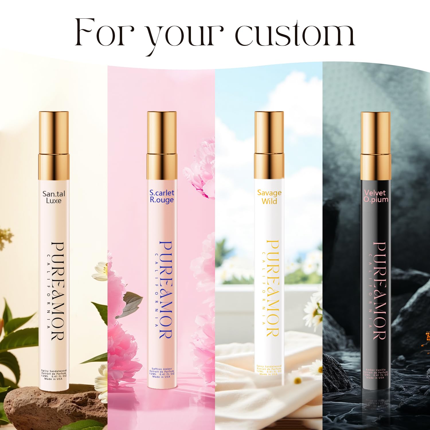 PUREAMOR lifestyle date night setting portraying warm scent ambience and confident presence