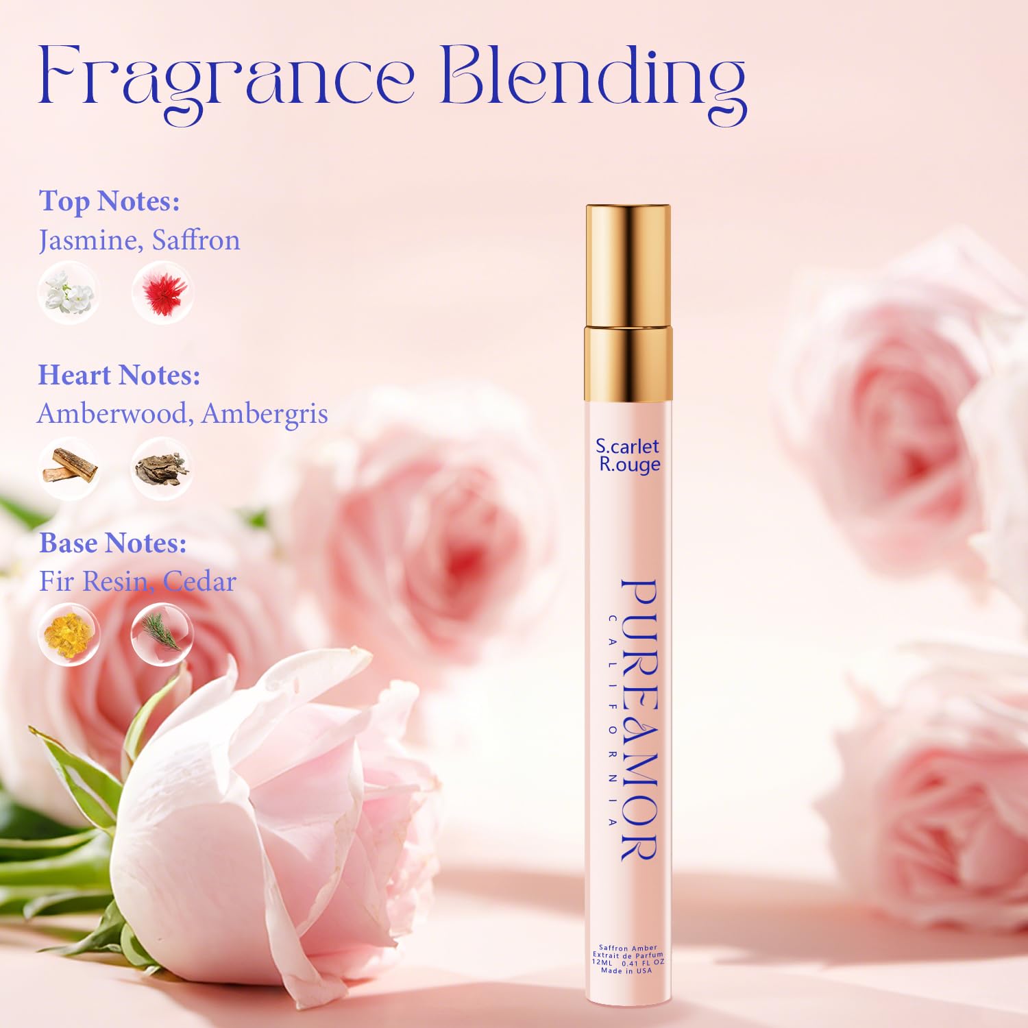 PUREAMOR spray mist closeup illustrating fine mist for precise, long-lasting application